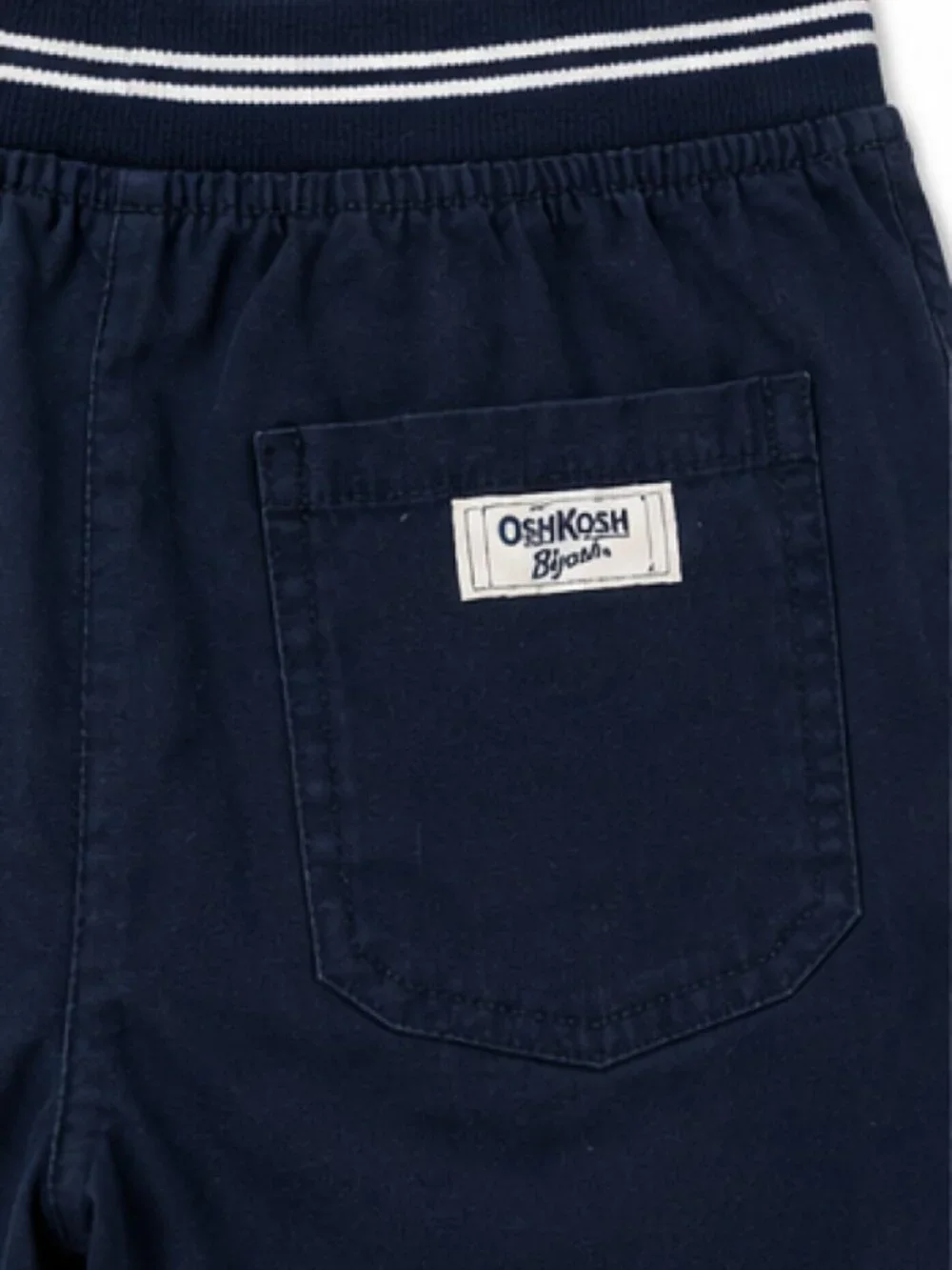 OshKosh - Boys Navy Blue Stretch Cargo Shorts Size 8 Drawstring Waist [NWT]
